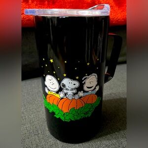 Peanuts Snoopy Stainless Steel Travel Mug Cup w/ Handle